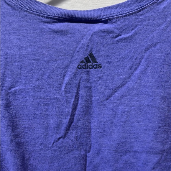 Adidas Purple Long Sleeve Tee Sporty Design - Picture 5 of 6